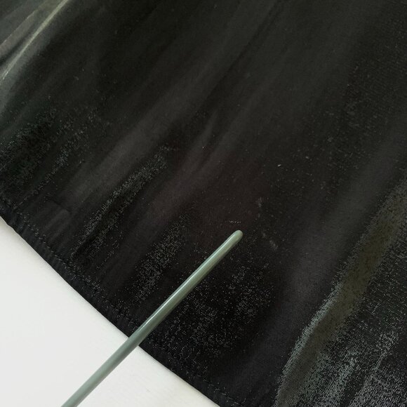 Laura Shiny Satin Black Long Formal Maxi Skirt Holiday Party Elegant Goth Whimsi - Picture 10 of 10